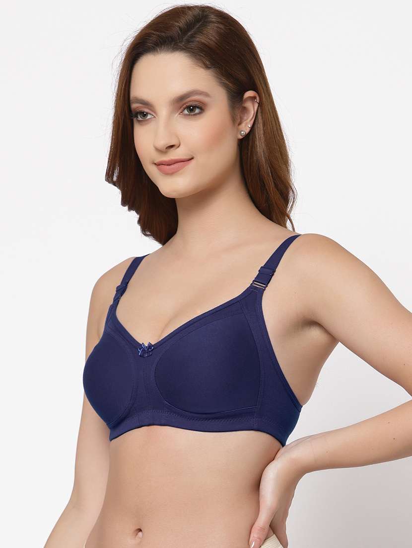 women solid cotton blend minimizer bra - 21470301 -  Standard Image - 1