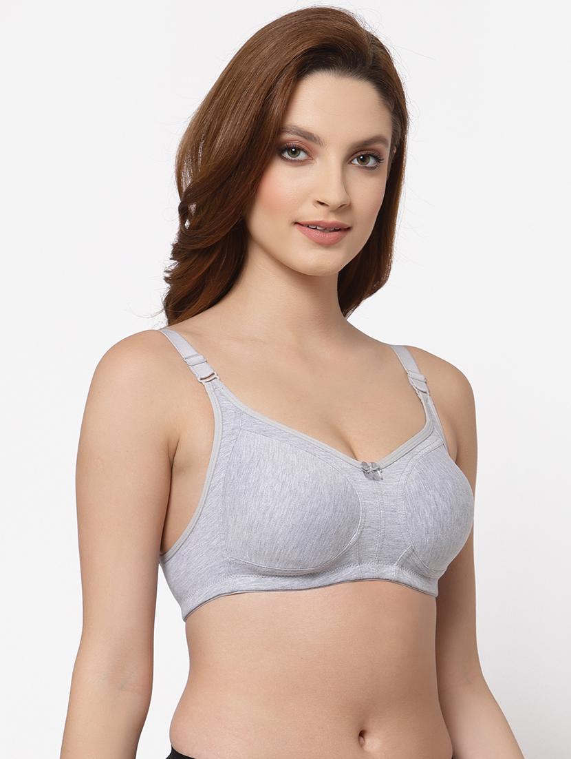 women solid cotton blend minimizer bra - 21470304 -  Standard Image - 1