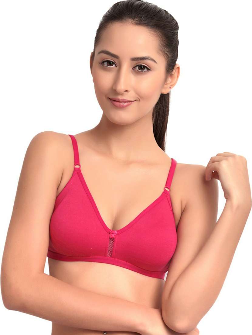 pack of 2 pink solid bra - 21470614 -  Standard Image - 1