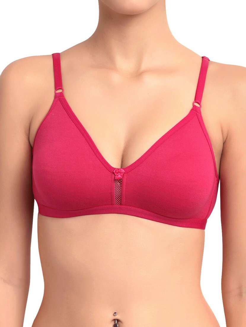 pack of 2 pink solid bra - 21470614 -  Standard Image - 4