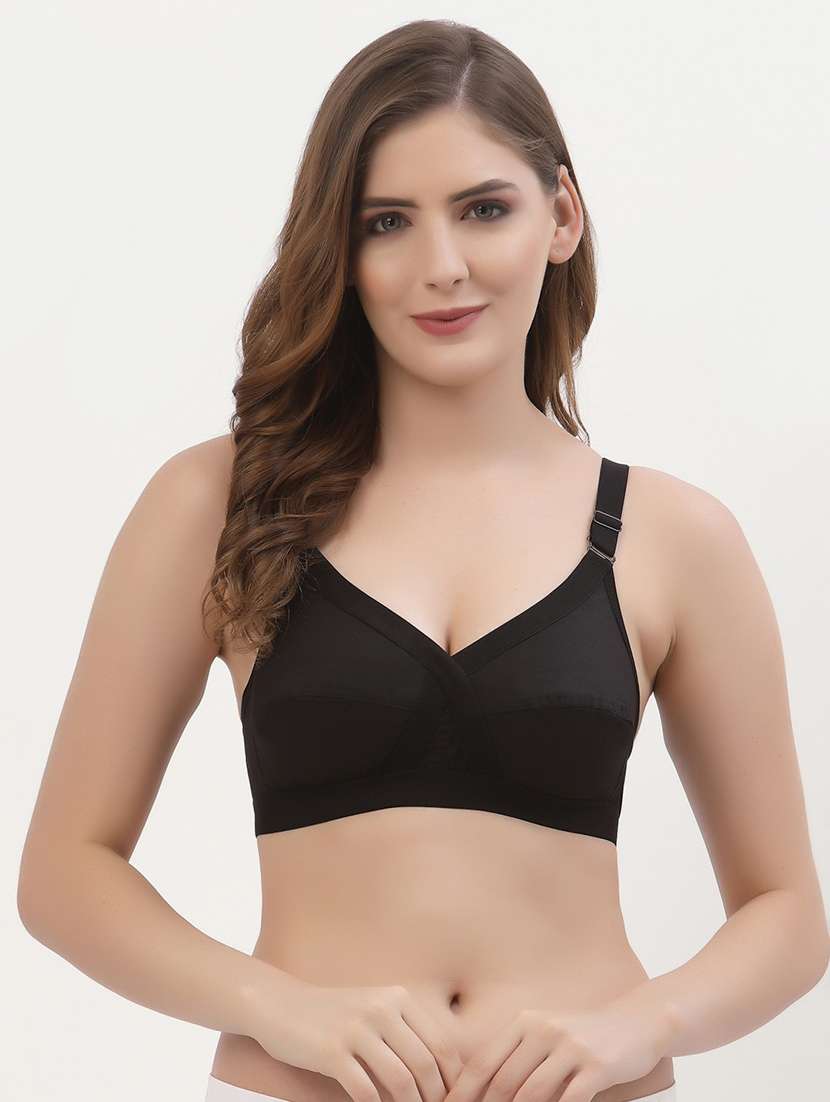 pack of 2 black solid bra - 21470727 -  Standard Image - 1