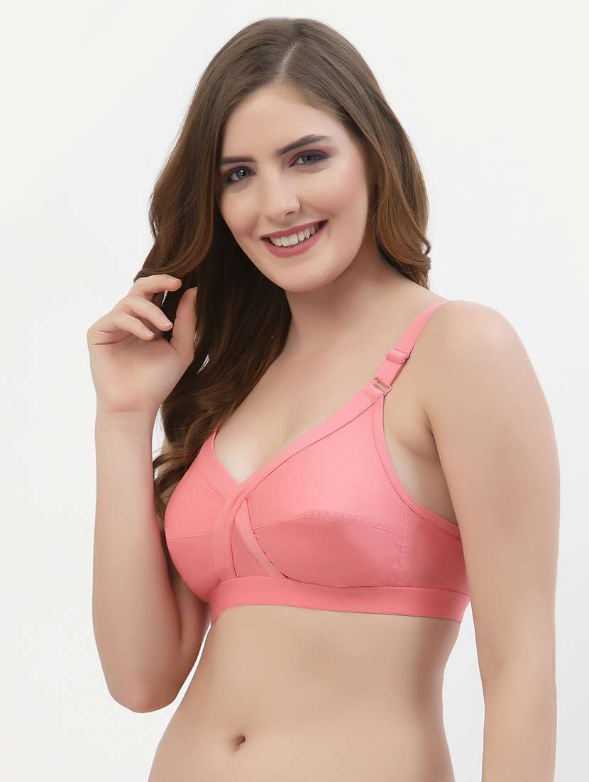 women pack of 2 solid regular bra - 21470736 -  Standard Image - 1