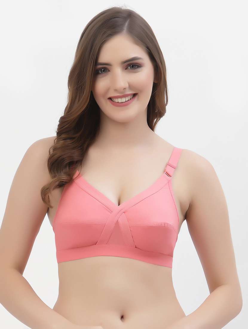 women pack of 2 solid regular bra - 21470749 -  Standard Image - 1