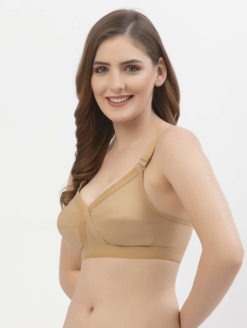 pack of 2 multi colored solid bra - 21470770 -  Standard Image - 1