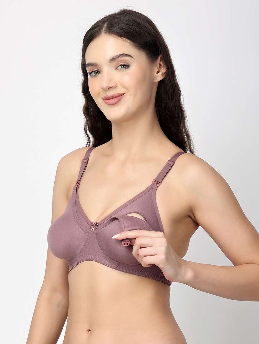 brown cotton blend regular bra - 21470827 -  Standard Image - 1