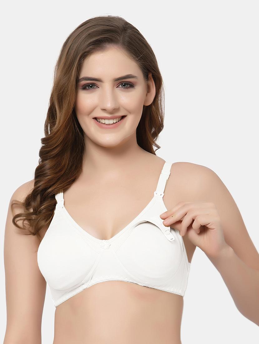white cotton blend regular bra - 21470828 -  Standard Image - 1