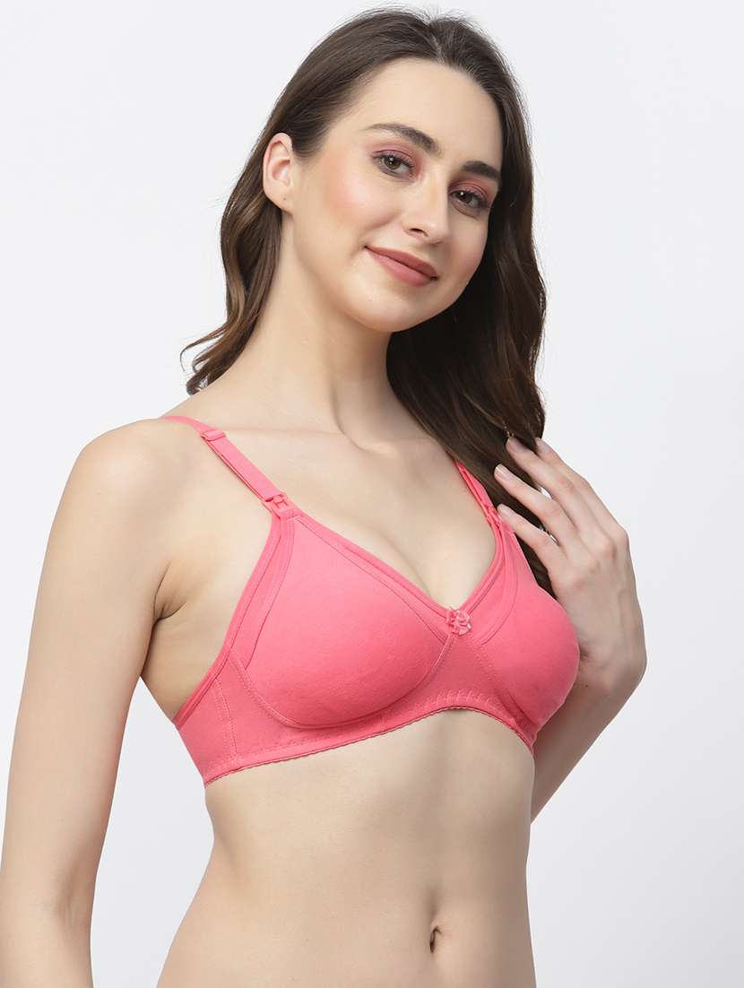 red cotton blend regular bra - 21470829 -  Standard Image - 1