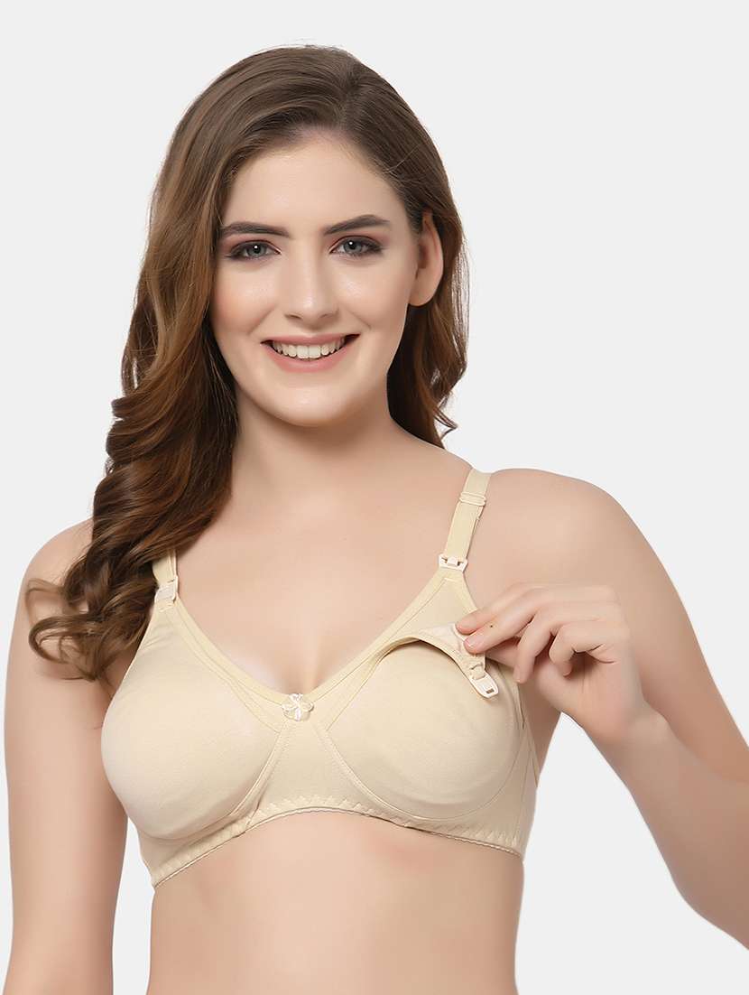 beige cotton blend regular bra - 21470830 -  Standard Image - 1