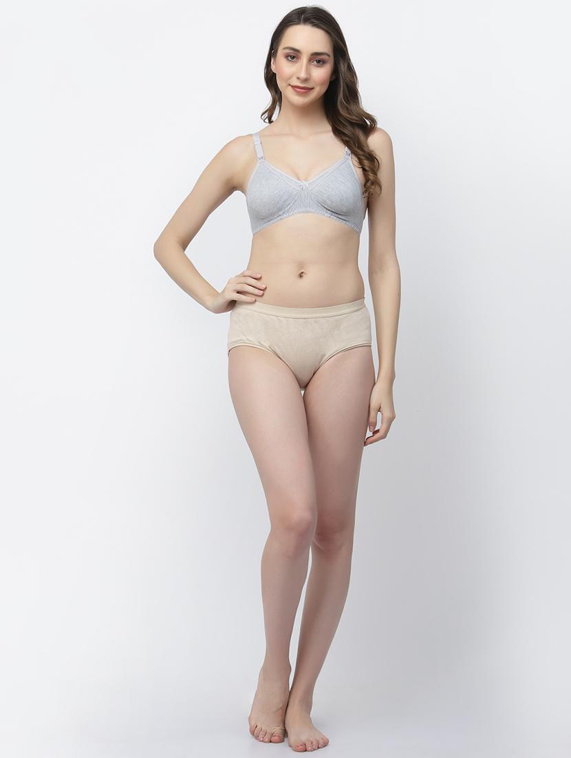 grey cotton blend regular bra - 21470839 - Standard Image - 4