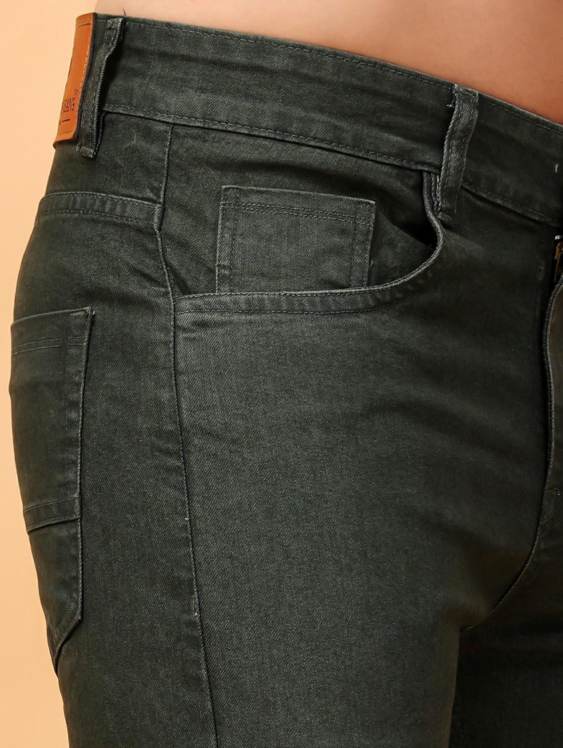 men mid rise plain denim jeans - 21471131 - Standard Image - 4