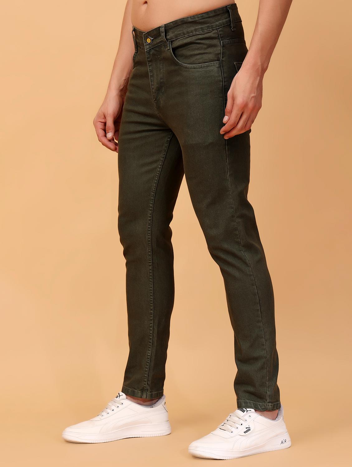 men mid rise plain denim jeans - 21471132 - Standard Image - 1