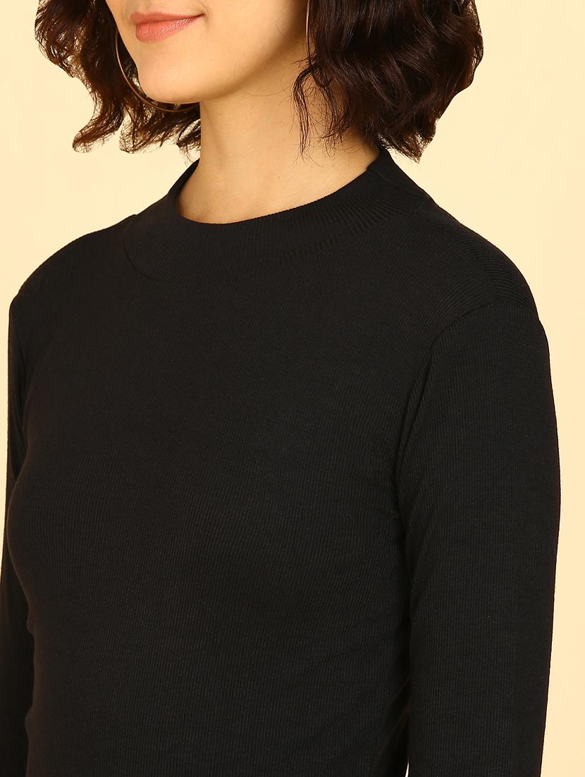 women black solids long sleeves top - 21472314 - Standard Image - 4