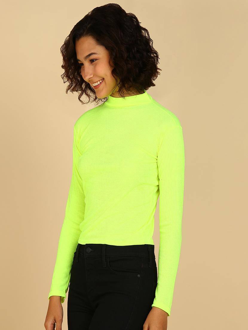 women neon solids long sleeves top - 21472316 - Standard Image - 1