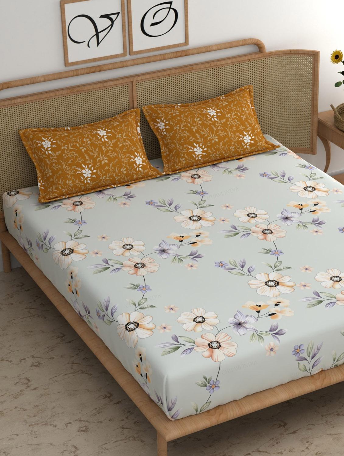 chhavi india 210 tc double king bedsheet - 21473481 -  Standard Image - 1