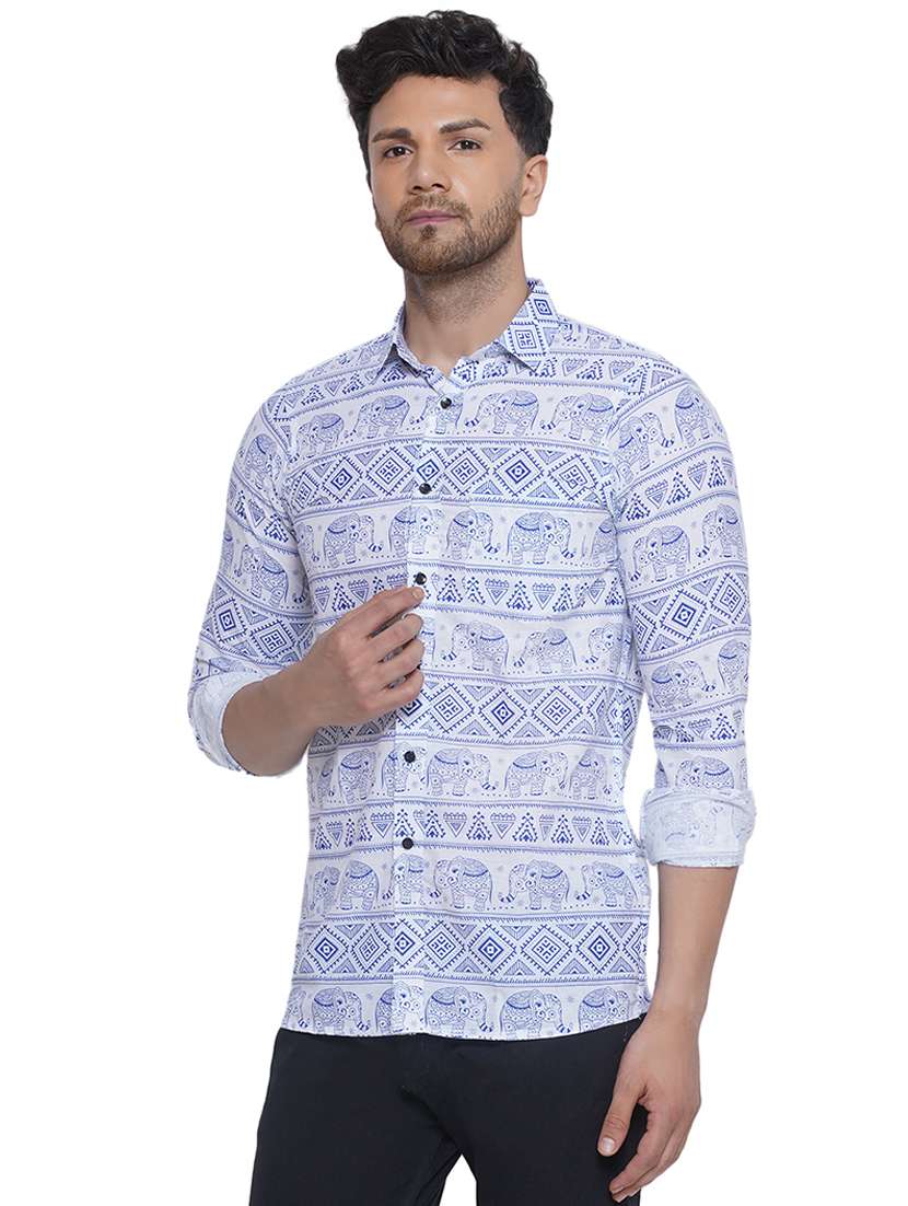 white cotton casual shirt - 21473544 -  Standard Image - 1