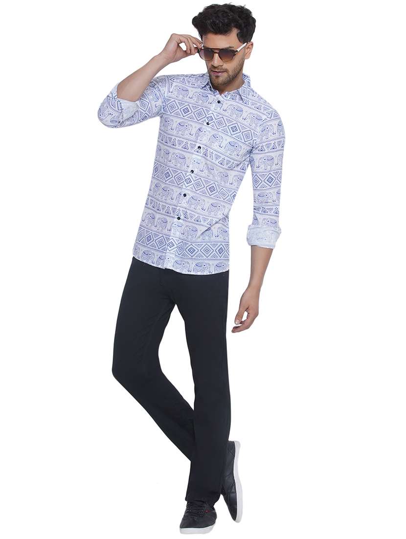 white cotton casual shirt - 21473544 -  Standard Image - 4