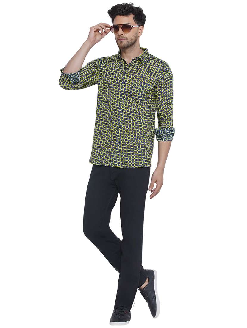 men printed long sleeve cotton casual shirt - 21473556 -  Standard Image - 4