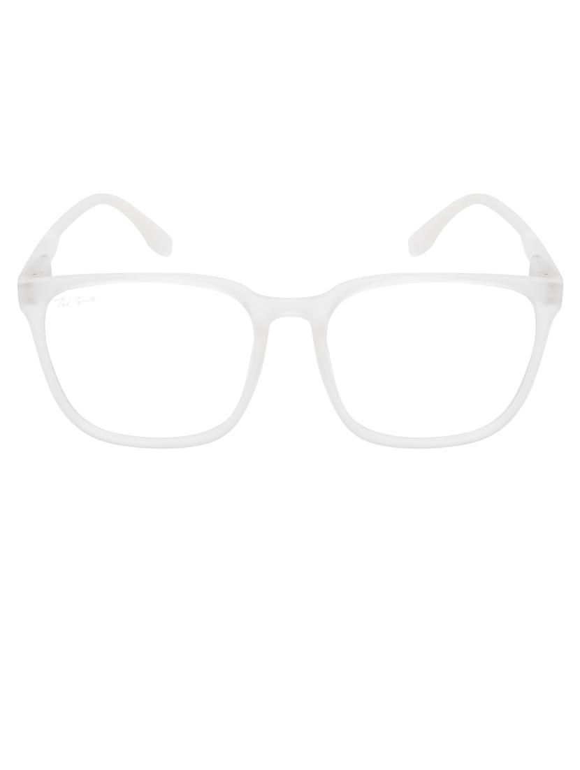ted smith hustle bluecut & antiglare computer eyeglasses| wayfarer|blue light blocking| white casual spectacles| 53-17-140 - 21473766 - Standard Image - 1