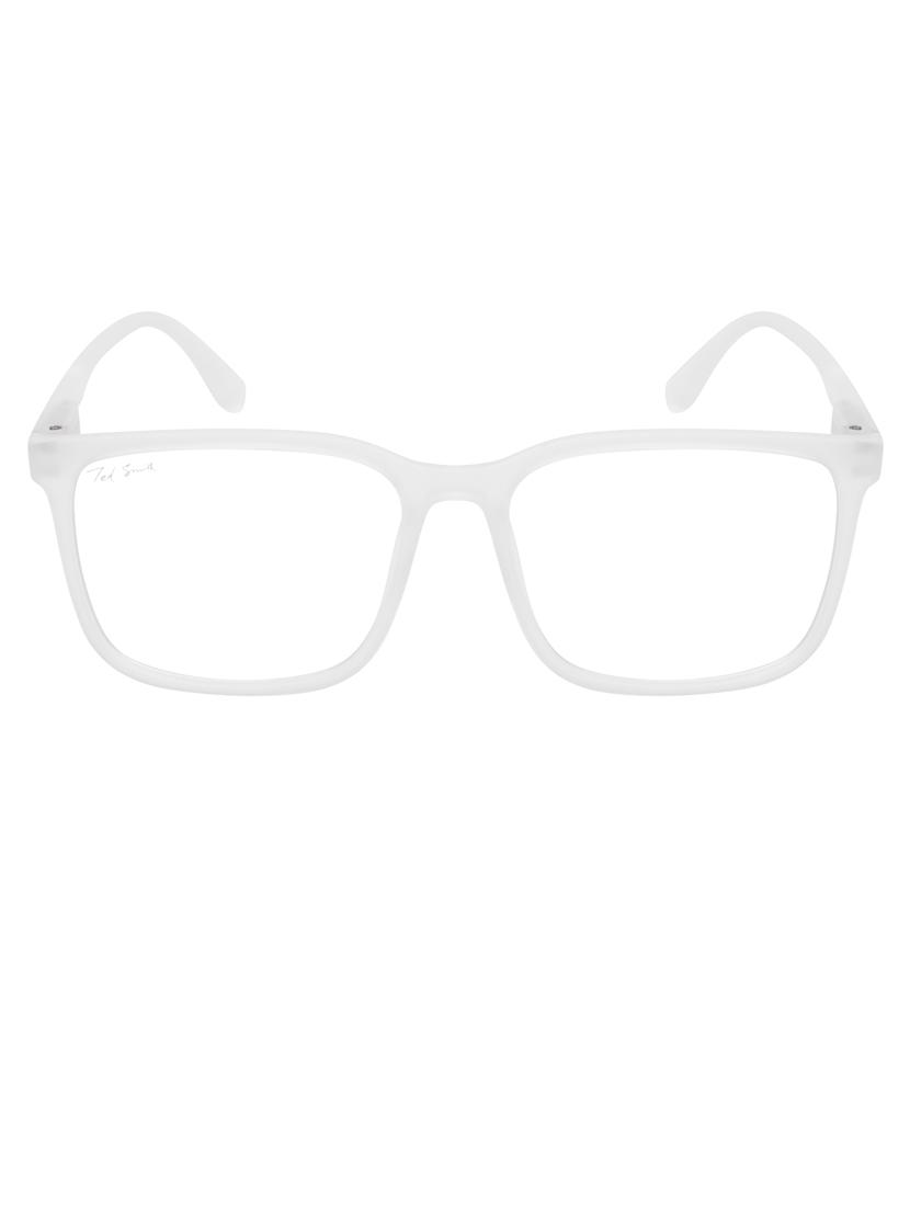 ted smith hustle bluecut & antiglare computer eyeglasses| wayfarer|blue light blocking| white casual spectacles| 54-18-140 - 21473770 - Standard Image - 1