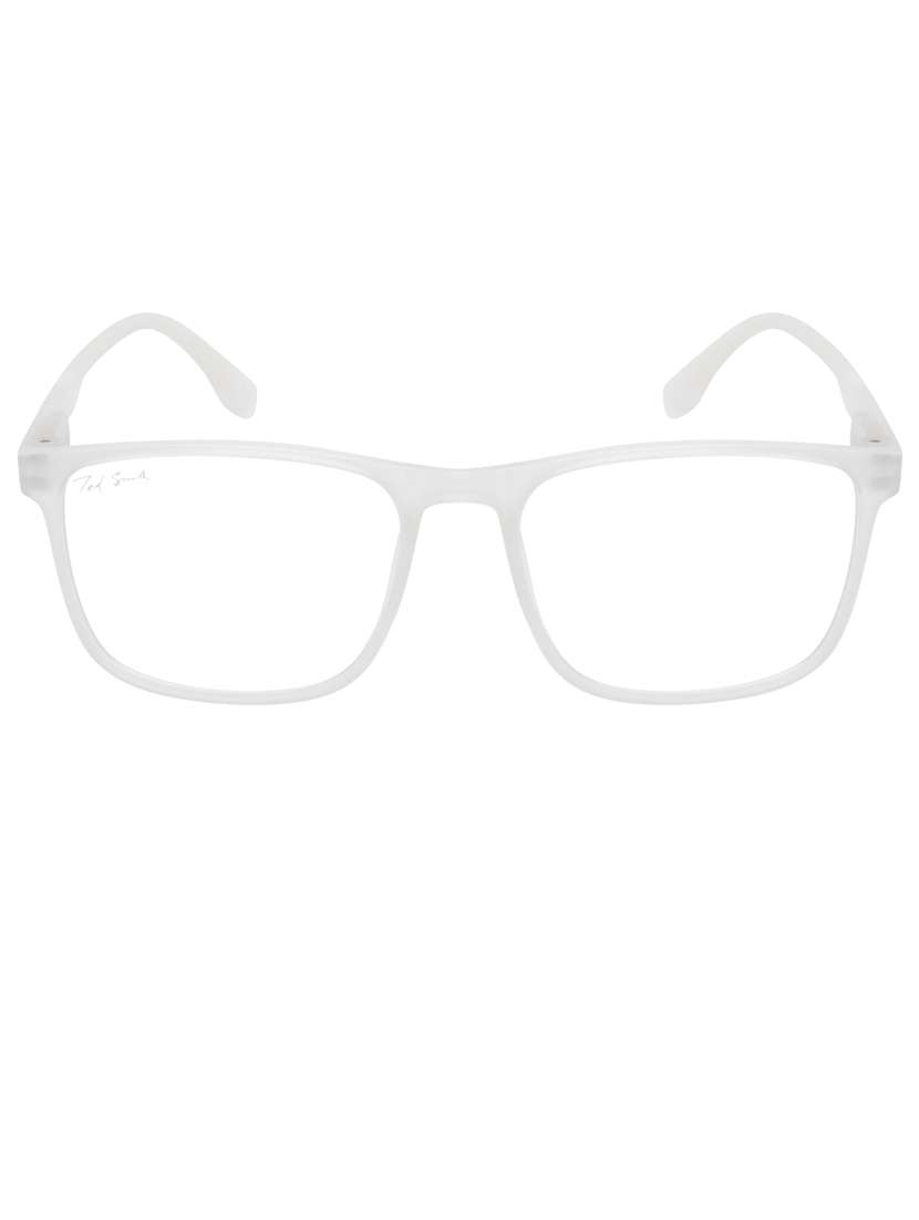 ted smith hustle bluecut & antiglare computer eyeglasses| wayfarer|blue light blocking| white casual spectacles| 53-18-140 - 21473771 -  Standard Image - 1