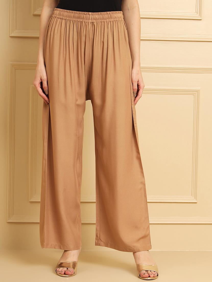 women full length solid palazzo - 21473824 - Zoom Image - 0