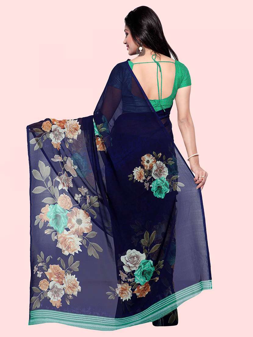 women printed casual wear sarees with blouse - 21473865 -  Standard Image - 1