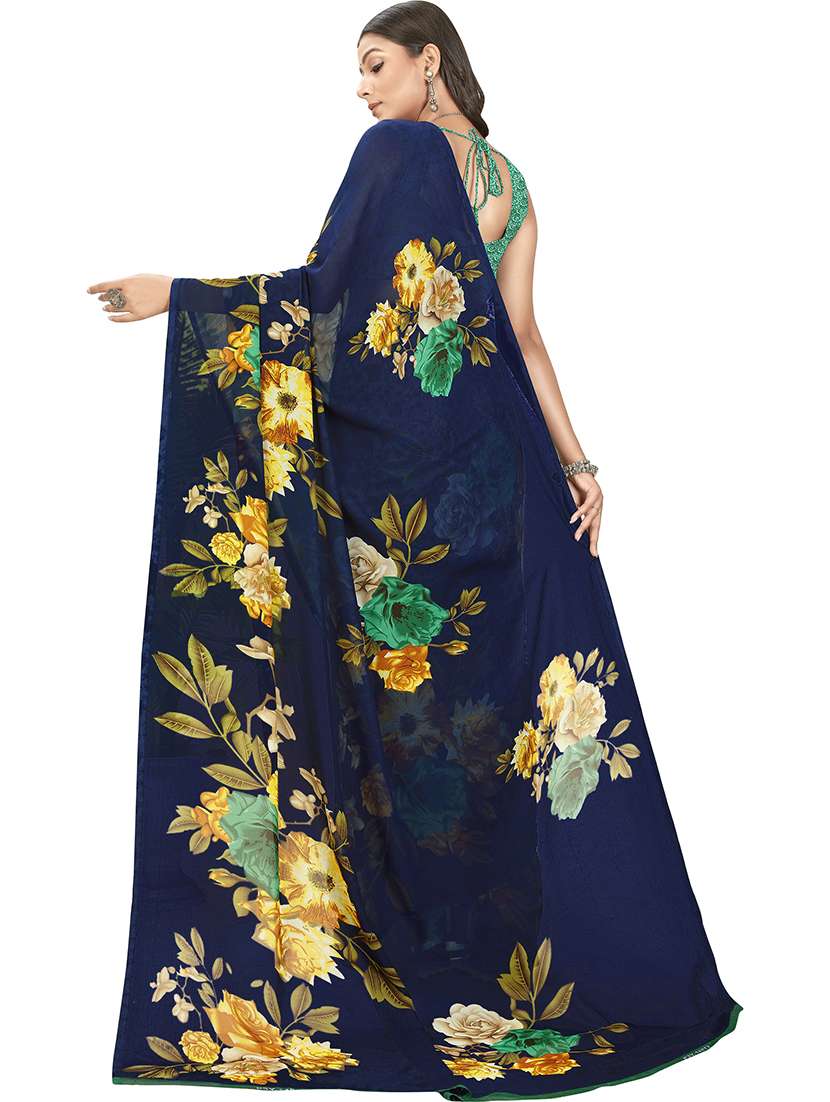 women casual wear georgette saree with blouse - 21473881 -  Standard Image - 1