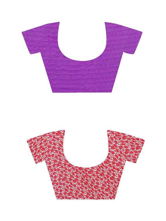 women pack of 2 printed casual wear saree with blouse - 21475140 -  Standard Image - 1