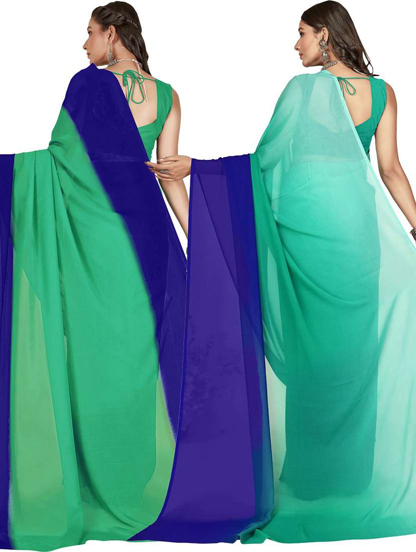 women pack of 2 casual wear combo sarees with blouse - 21475539 -  Standard Image - 1