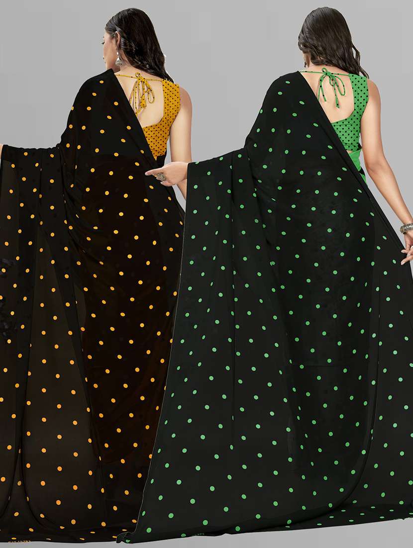 women pack of 2 casual wear combo sarees with blouse - 21476502 -  Standard Image - 1