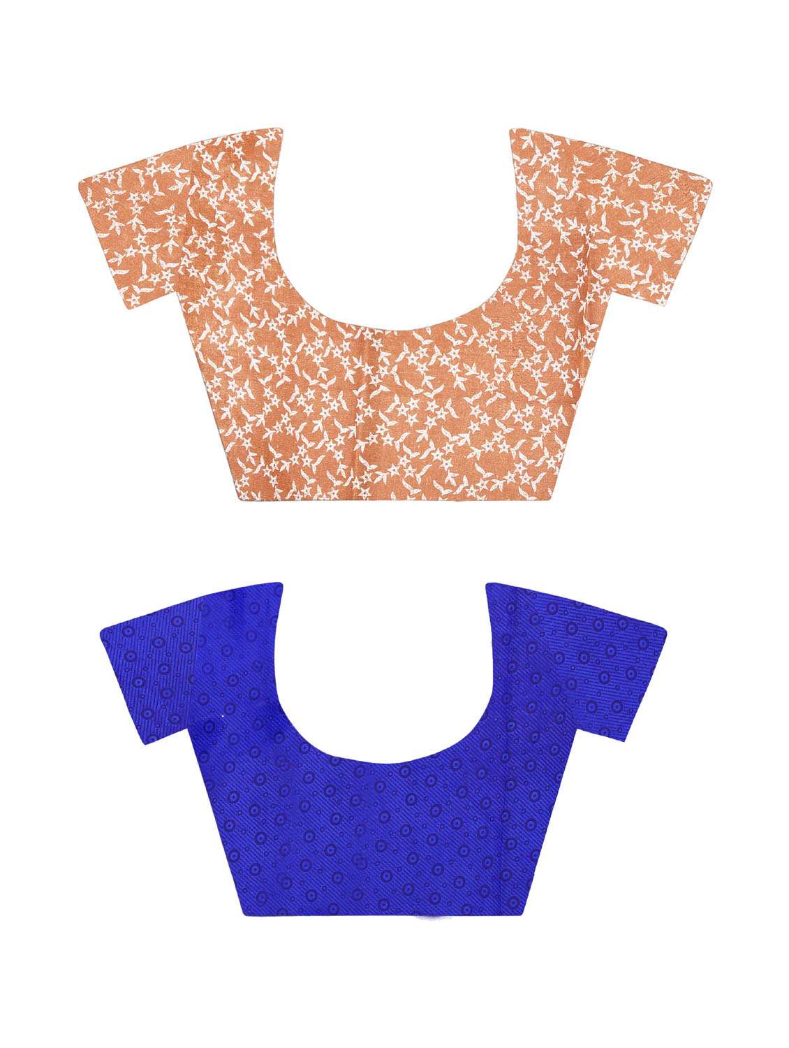 pack of 2 printed casual wear sarees with blouse - 21477089 -  Standard Image - 1