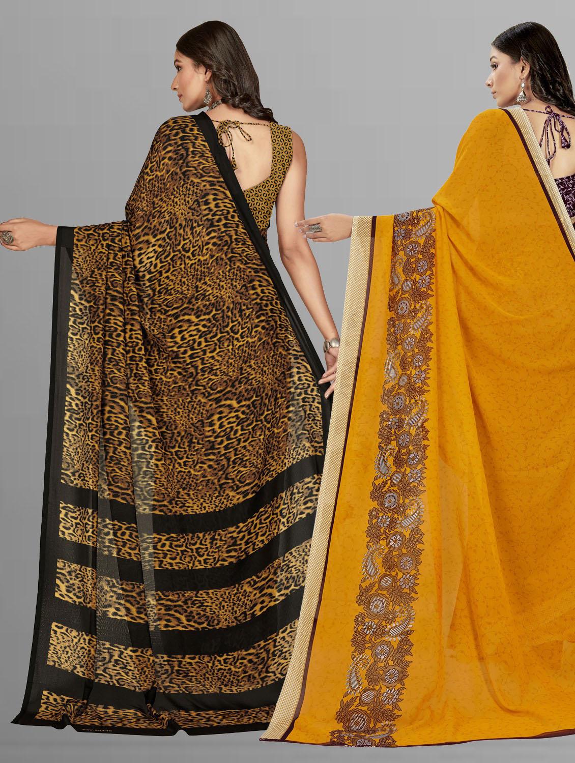 women pack of 2 casual wear combo sarees with blouse - 21477242 - Standard Image - 1