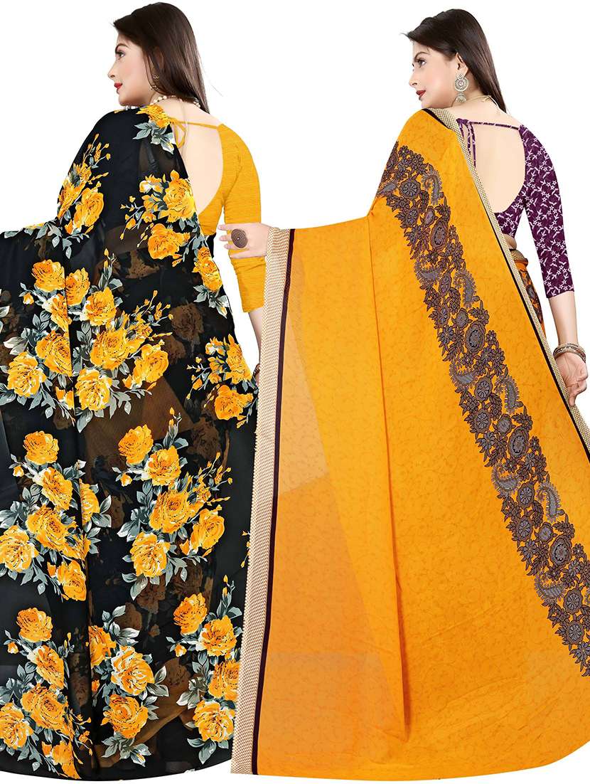 women pack of 2 casual wear sarees with blouse - 21477917 -  Standard Image - 1