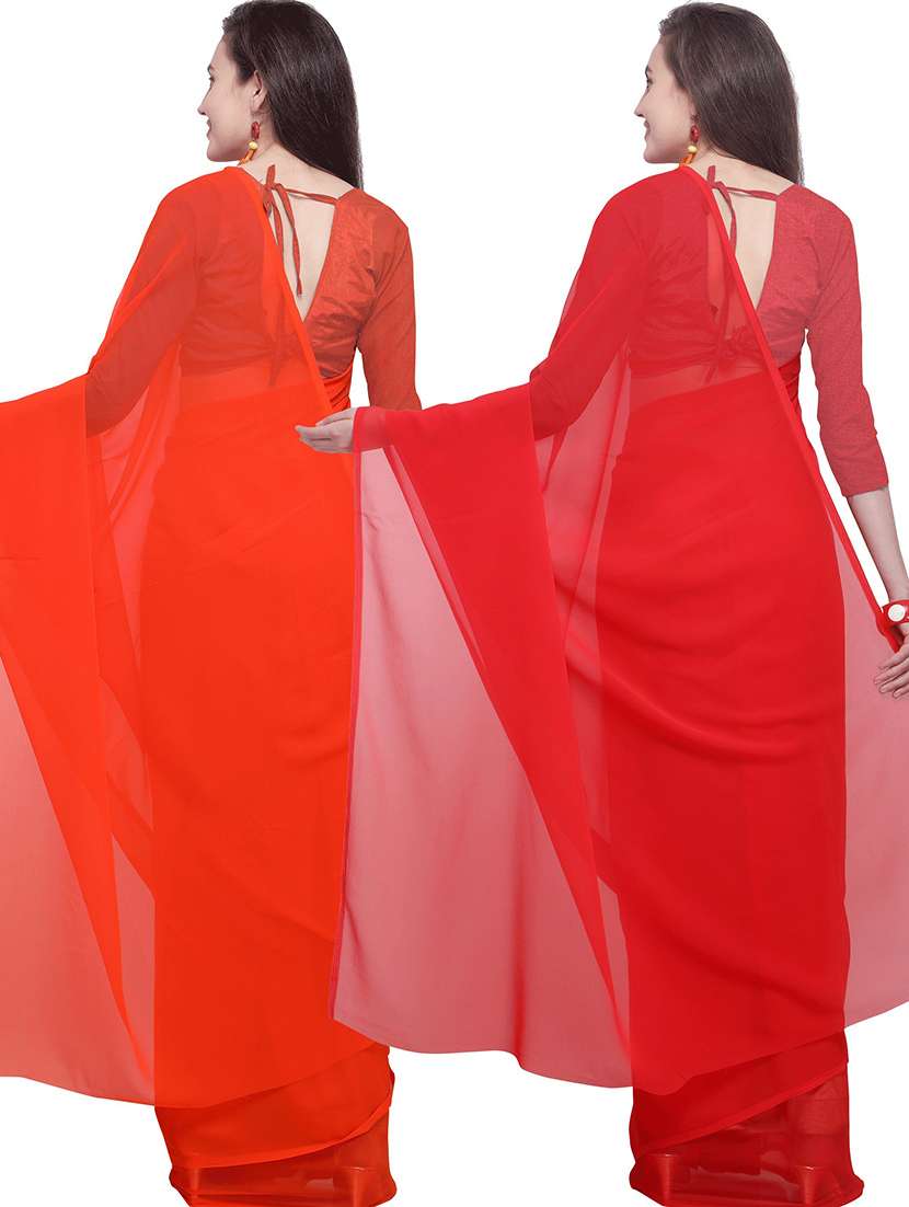 women pack of 2 casual wear combo sarees with blouse - 21479445 -  Standard Image - 1