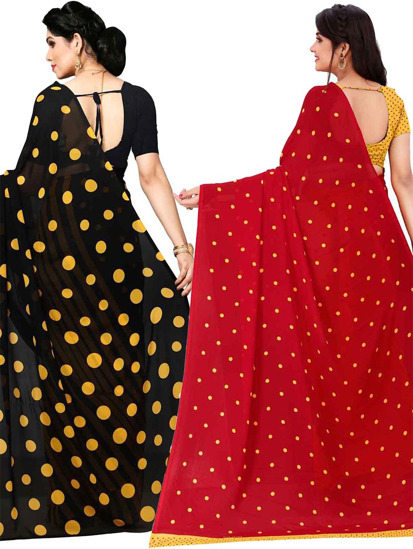 women pack of 2 casual wear combo sarees with blouse - 21479619 - Standard Image - 1