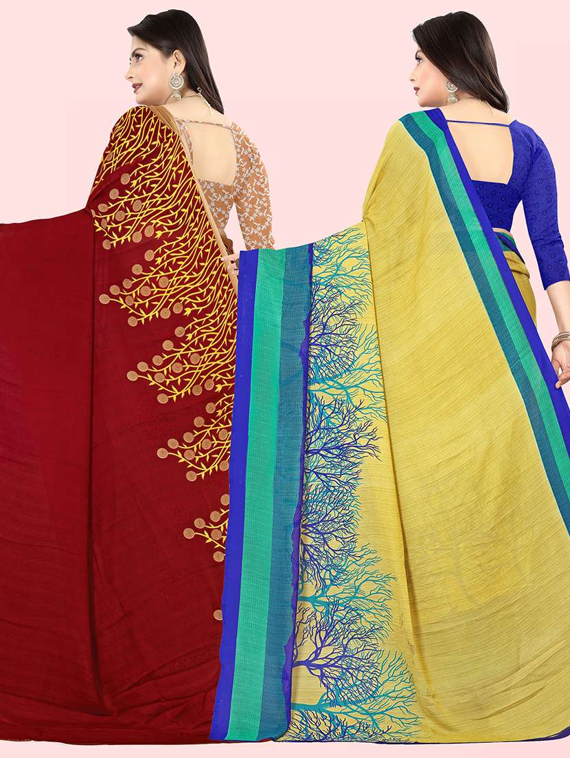 multi colored georgette ready to wear saree with blouse - 21480323 -  Standard Image - 1