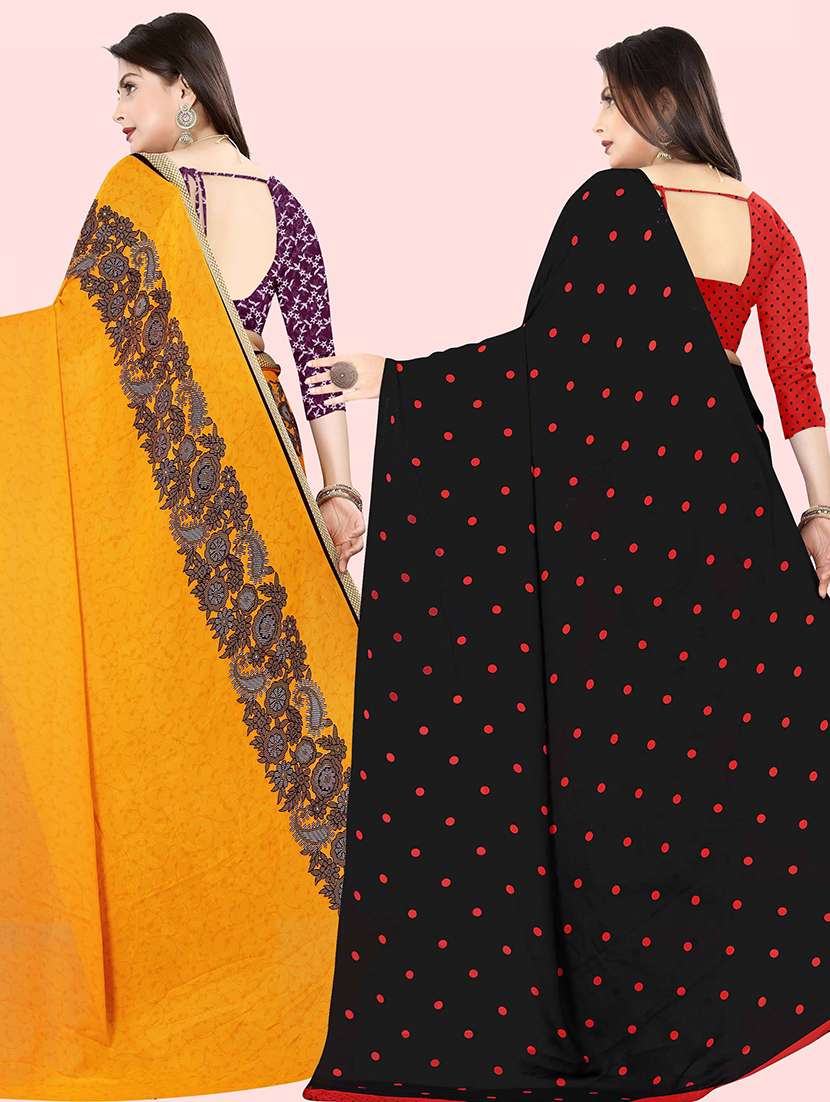 multi colored georgette ready to wear saree with blouse - 21480347 -  Standard Image - 1