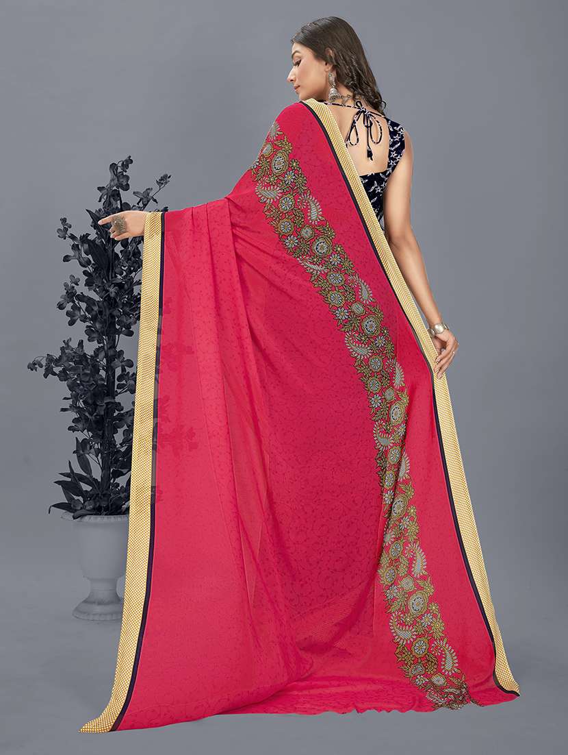 women multi color printed georgette saree with blouse - 21480569 - Standard Image - 1