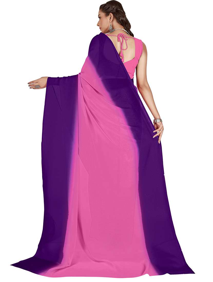 women casual wear georgette saree with blouse - 21480609 -  Standard Image - 1