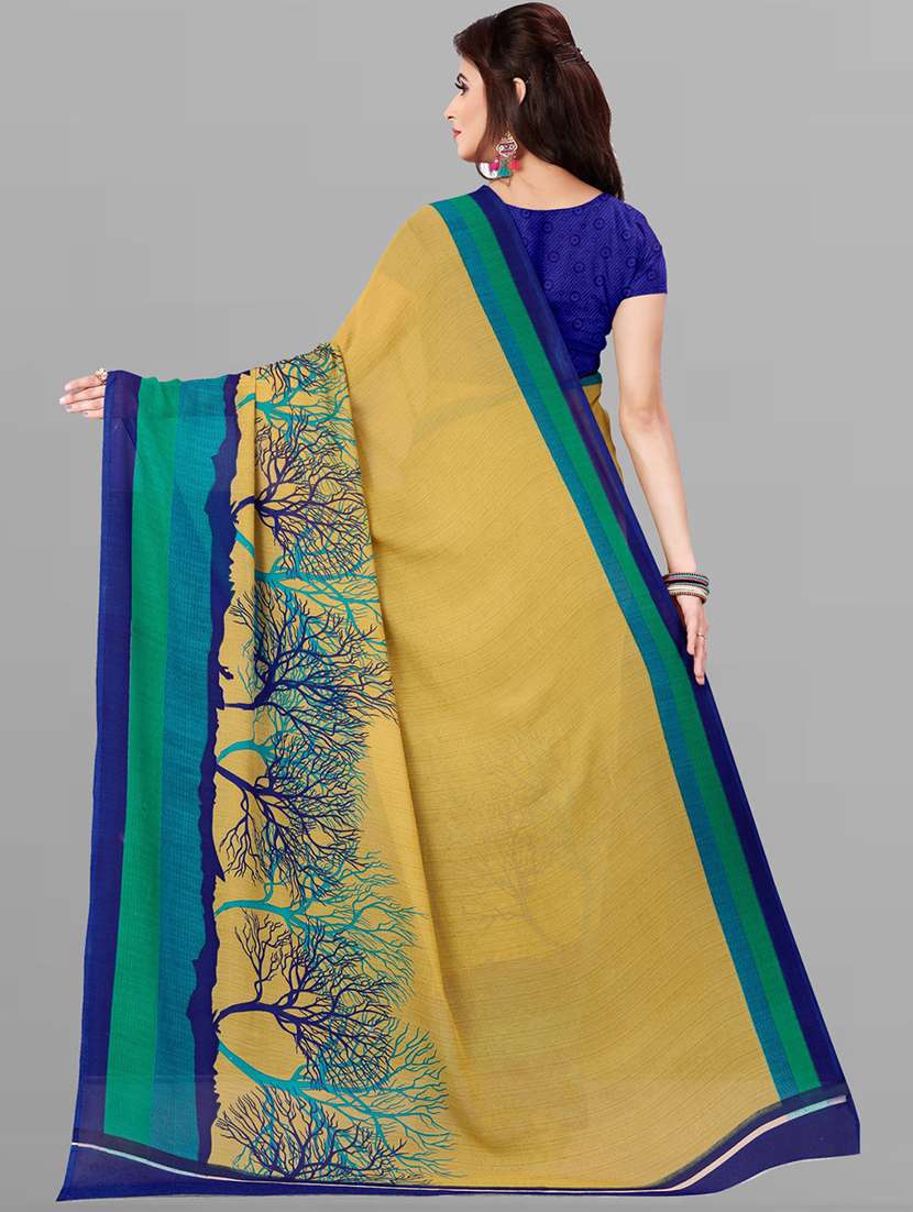 women casual wear georgette saree with blouse - 21480617 -  Standard Image - 1