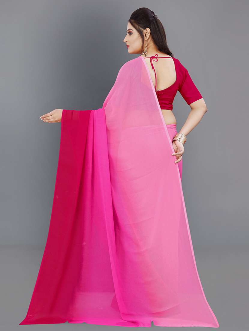 women casual wear georgette saree with blouse - 21480618 -  Standard Image - 1