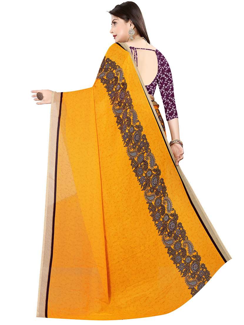 women casual wear georgette saree with blouse - 21480632 -  Standard Image - 1
