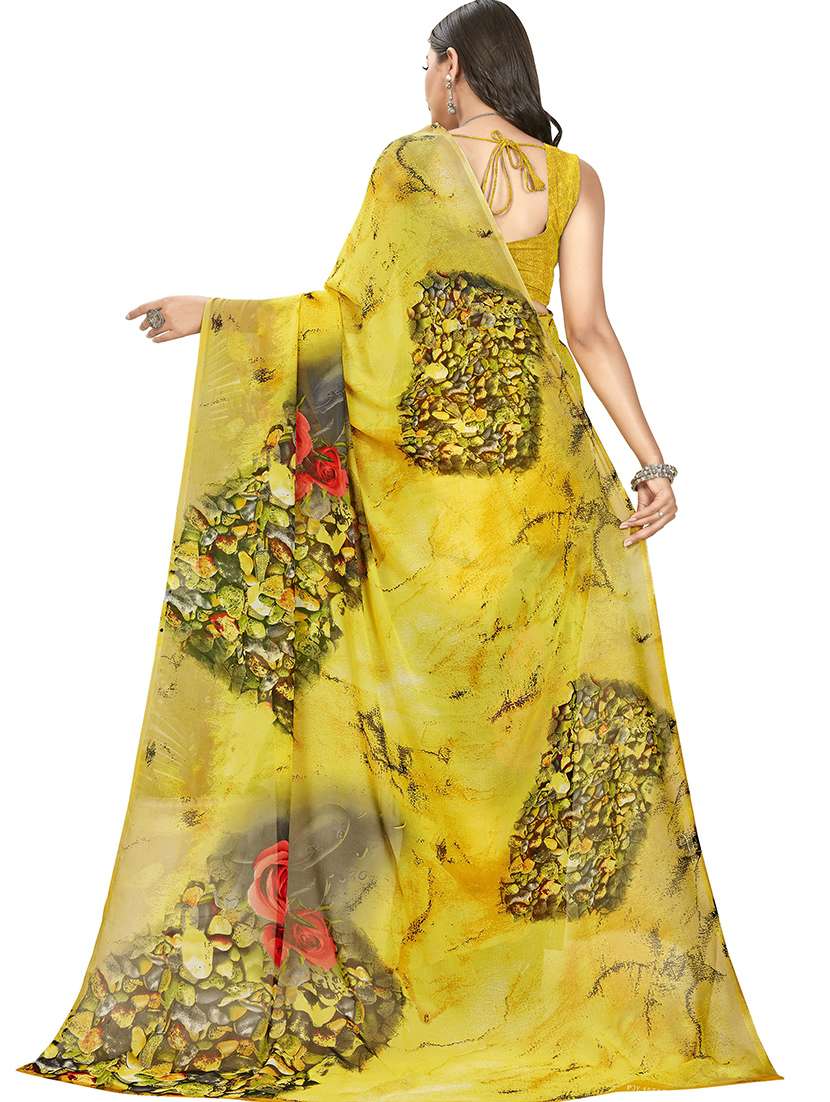 women casual wear georgette saree with blouse - 21480651 -  Standard Image - 1