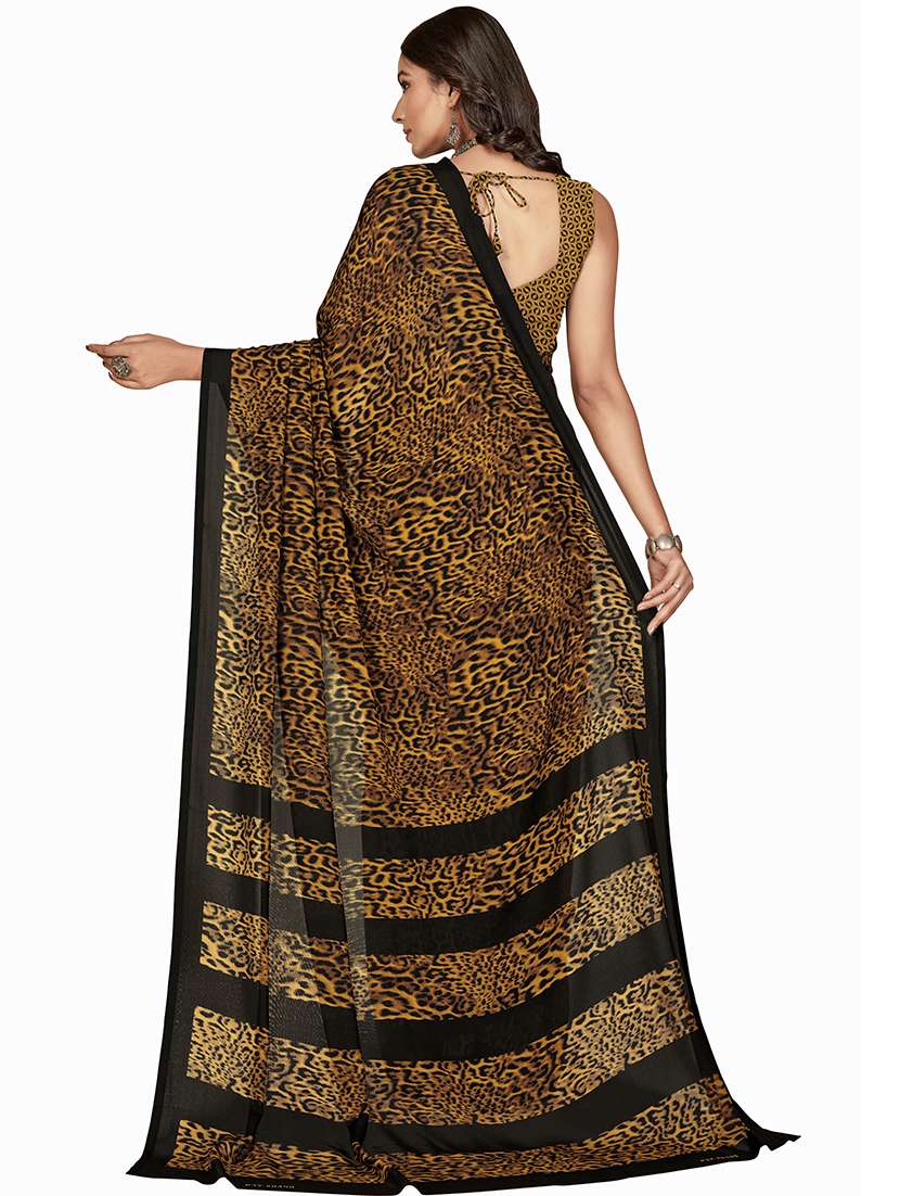 women casual wear georgette saree with blouse - 21480653 -  Standard Image - 1