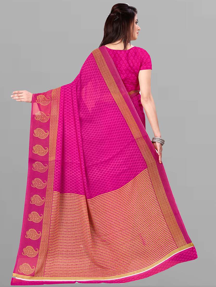 women casual wear georgette saree with blouse - 21480657 -  Standard Image - 1