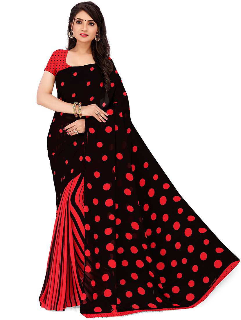 women casual wear georgette saree with blouse - 21480659 -  Standard Image - 1