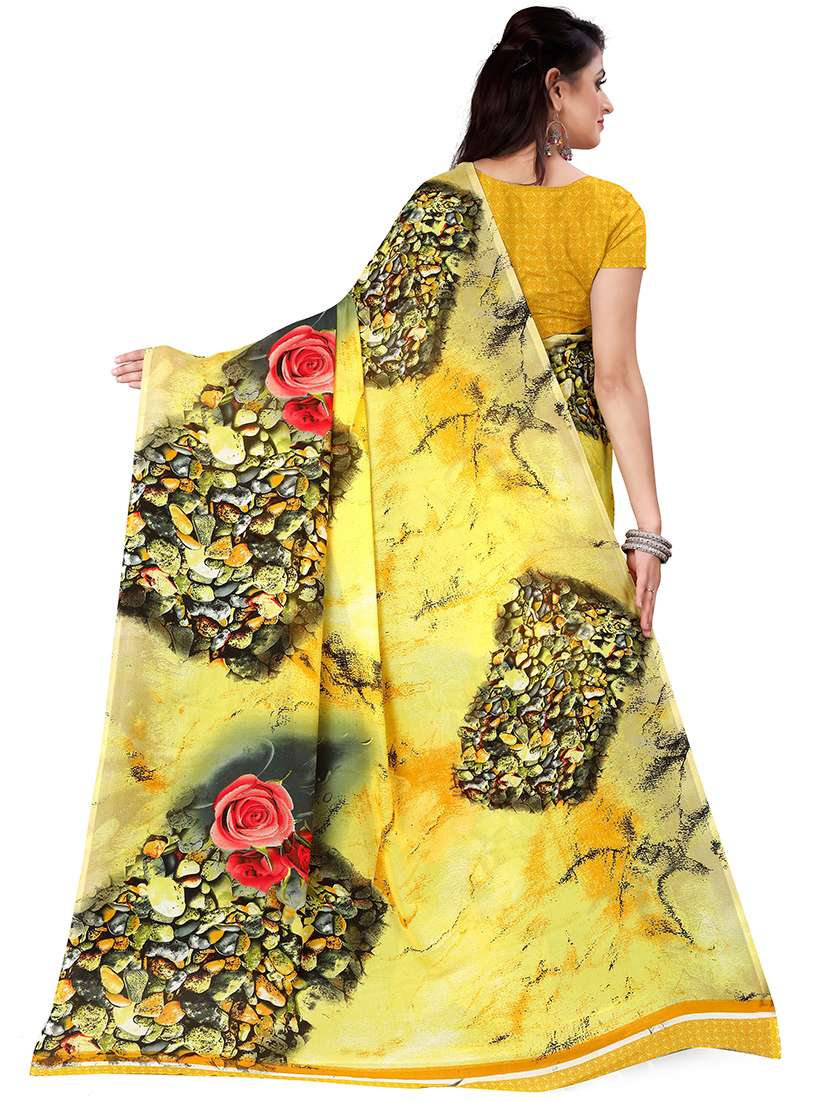 women casual wear georgette saree with blouse - 21480686 -  Standard Image - 1