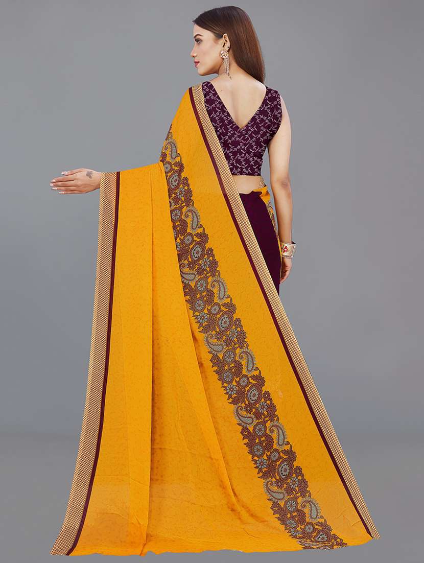 women casual wear georgette saree with blouse - 21480689 -  Standard Image - 1