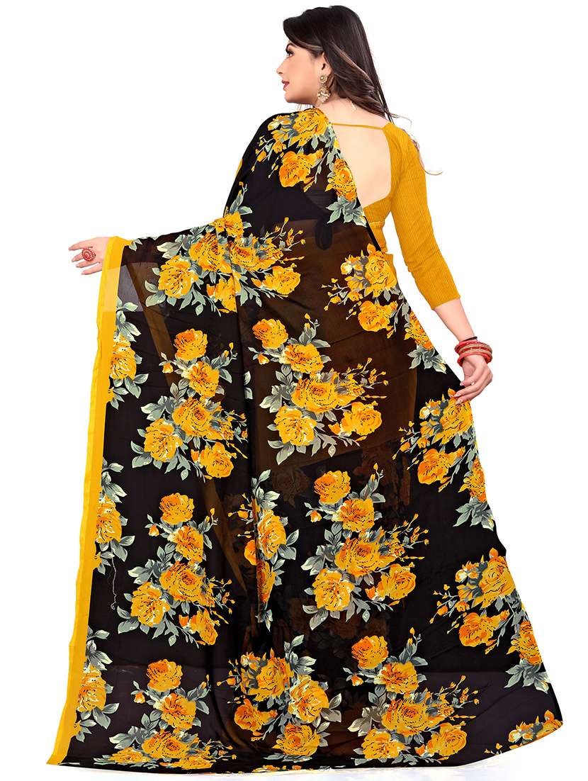 women casual wear georgette saree with blouse - 21480691 -  Standard Image - 1