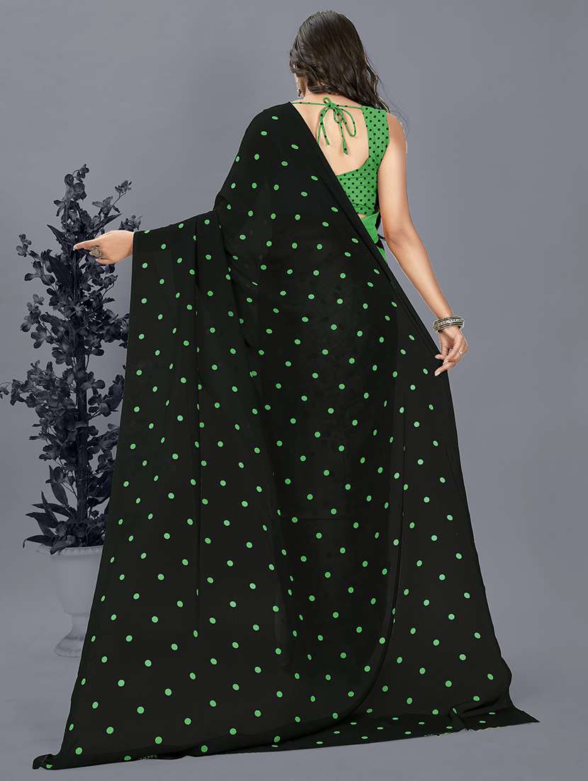 women green printed saree with blouse - 21480753 -  Standard Image - 1